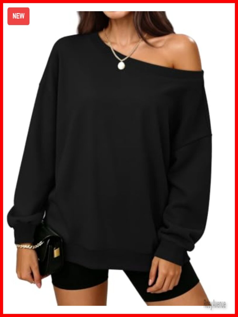 Off the Shoulder Sweatshirt Pullover Long Sleeve Casual Top
